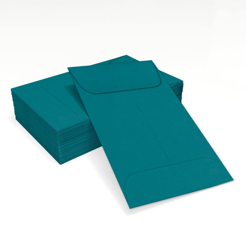 Envelopes.com LUXPaper #1 Coin Envelopes | 2 1/4" x 3 1/2" | Teal | 80lb. Text | 50 Qty - Image 5